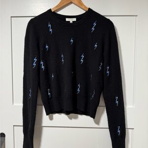Cashmere Equipment lighting bolt sweater